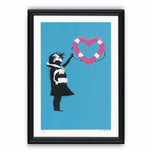 GIRL WITH HEART SHAPED FLOAT